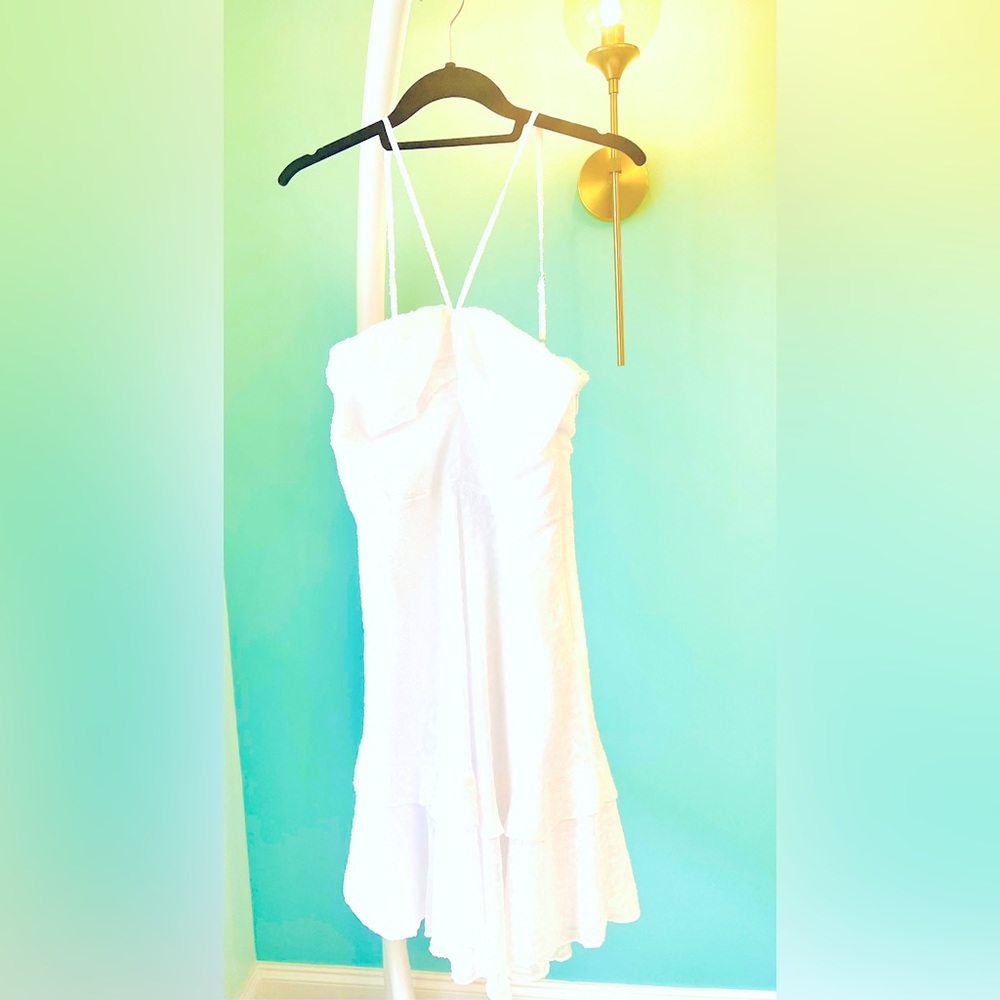 White, lightweight Lacey dress from Bebe.
